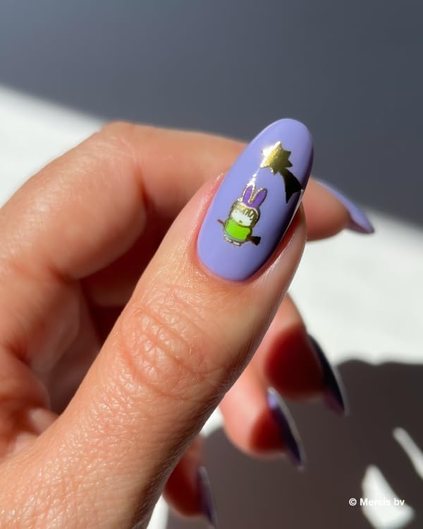 Miffy's Halloween Nail Stickers - Lightweight & Easy-to-Apply Nail Art with Trendy Design - Durable & Long-Lasting Nail Stickers for Women, Ideal for DIY Manicures & Salon-Quality Nails