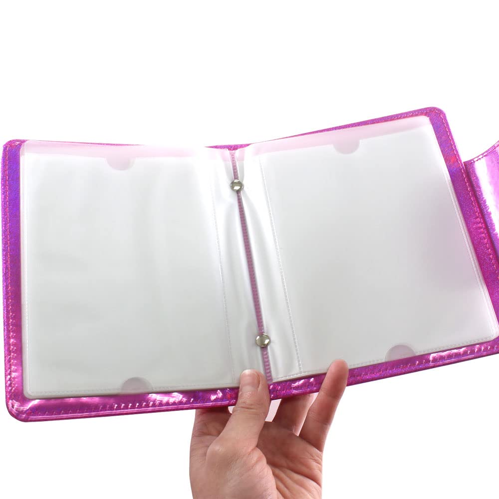 Yigo 20 Slots Image Stamper Plate Collection Laser Color Nail Art Stamp Plate Stamping Plates Cases Stamp Nail Template Organzier for 9.5X14.5CM Size Nail Art Plates (B-Rose Red)