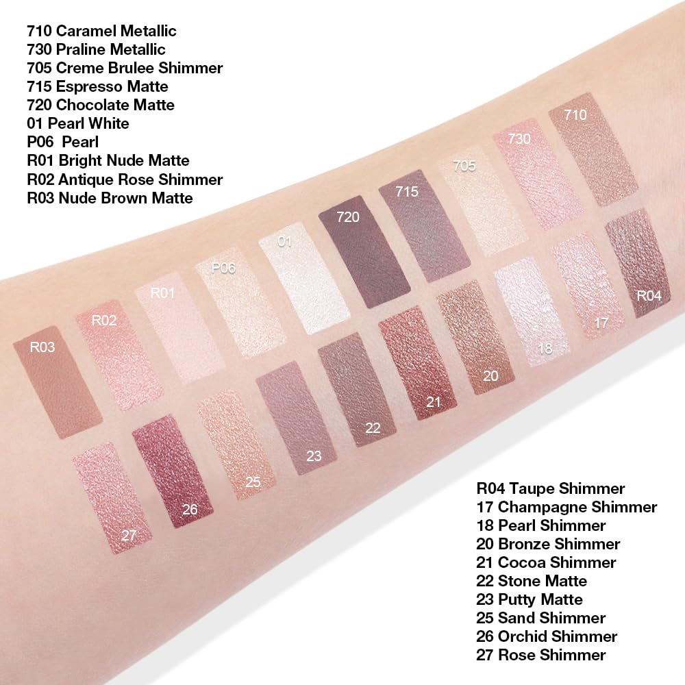 Single Cream Chocolate Matte Eyeshadow Palette Makeup, Natural Single Mini Instant Holographic Eyeshadow For Women, Sombras Crema Para Ojos, Talc, Paraben & Cruelty Free, 720