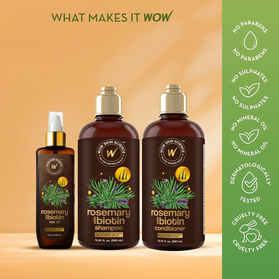 WOW Skin Science Rosemary with Biotin Hair Oil 6.8 oz