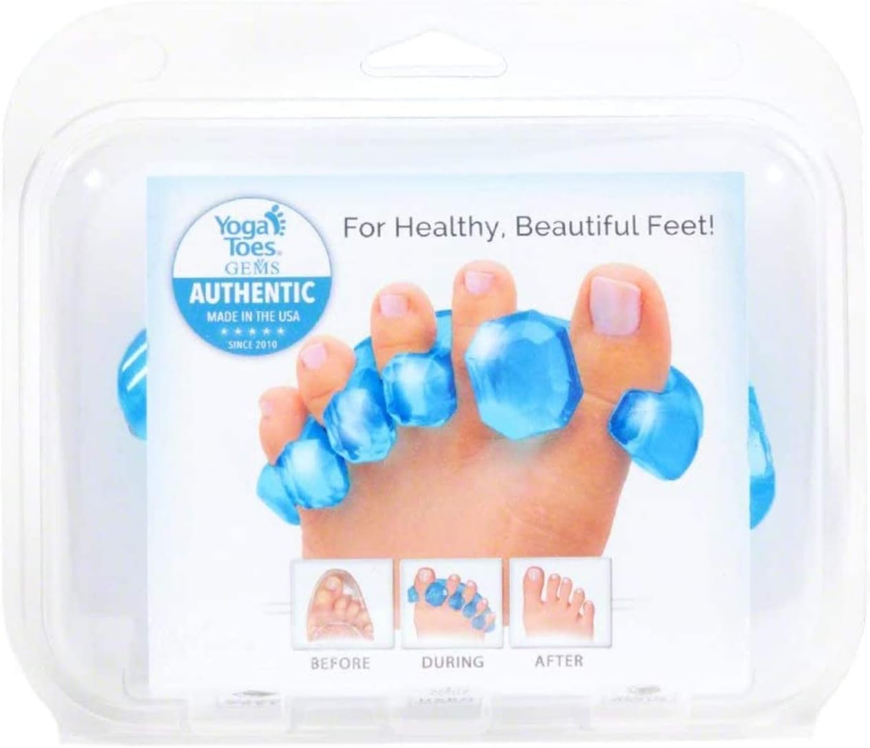YogaToes GEMS: Gel Toe Stretcher & Separator - America’s Choice for Fighting Bunions, Hammer Toes (Small fits Shoe Sizes W: 7 and Over/M: 7 and Over) Sold as Pair