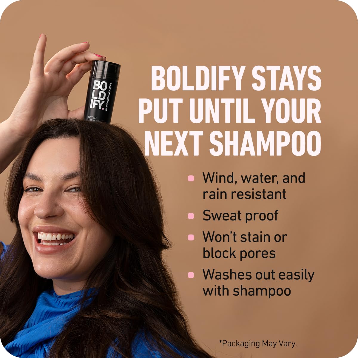 BOLDIFY Hair Fibers (28g) - Fill In Thinning and Fine Hair for an Instantly Fuller, Thicker Look - 14 Shades for Women & Men - Black