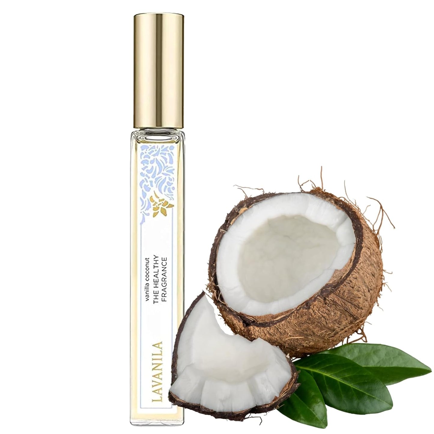 Lavanila Vanilla Coconut Perfume for Women, 0.32 oz Roller - Tropical Coconut, Tahitian Tiare Flower & Warm Vanilla, The Healthy Fragrance, Clean and Natural