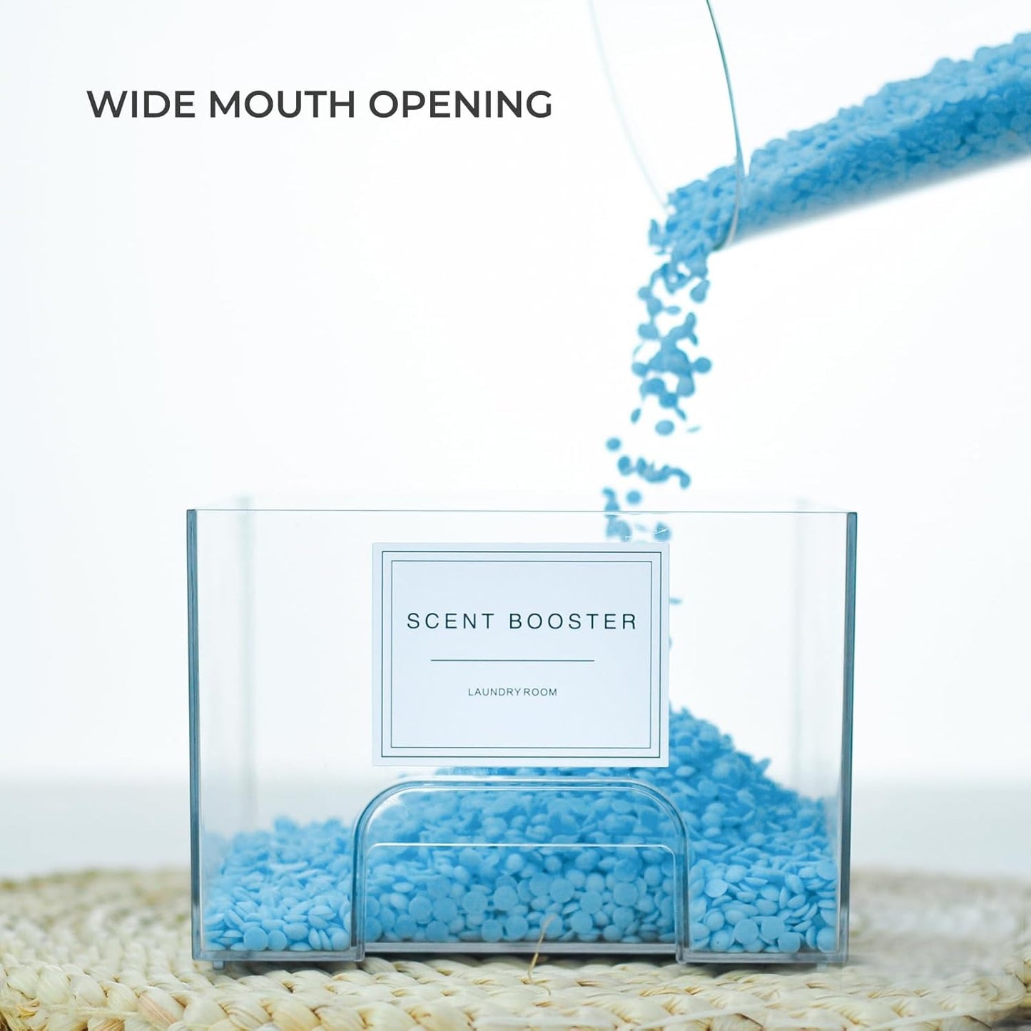 2 Pack Laundry Room Organization and Storage Containers with Labels, Stackable Clear Plastic Storage Drawers for Dryer Sheet Holder, Laundry Pods Container, Laundry Room Decor for Organizing