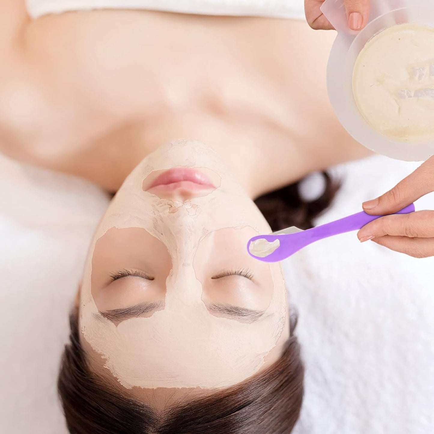 Healifty 10 Pcs makeup spatula plastic makeup DIY Accessories Facial Cream Spatulas Cream Spoon DIY Makeup Spatula small spoons Spatula Premium makeup spatula tool 15c cosmetic applicator