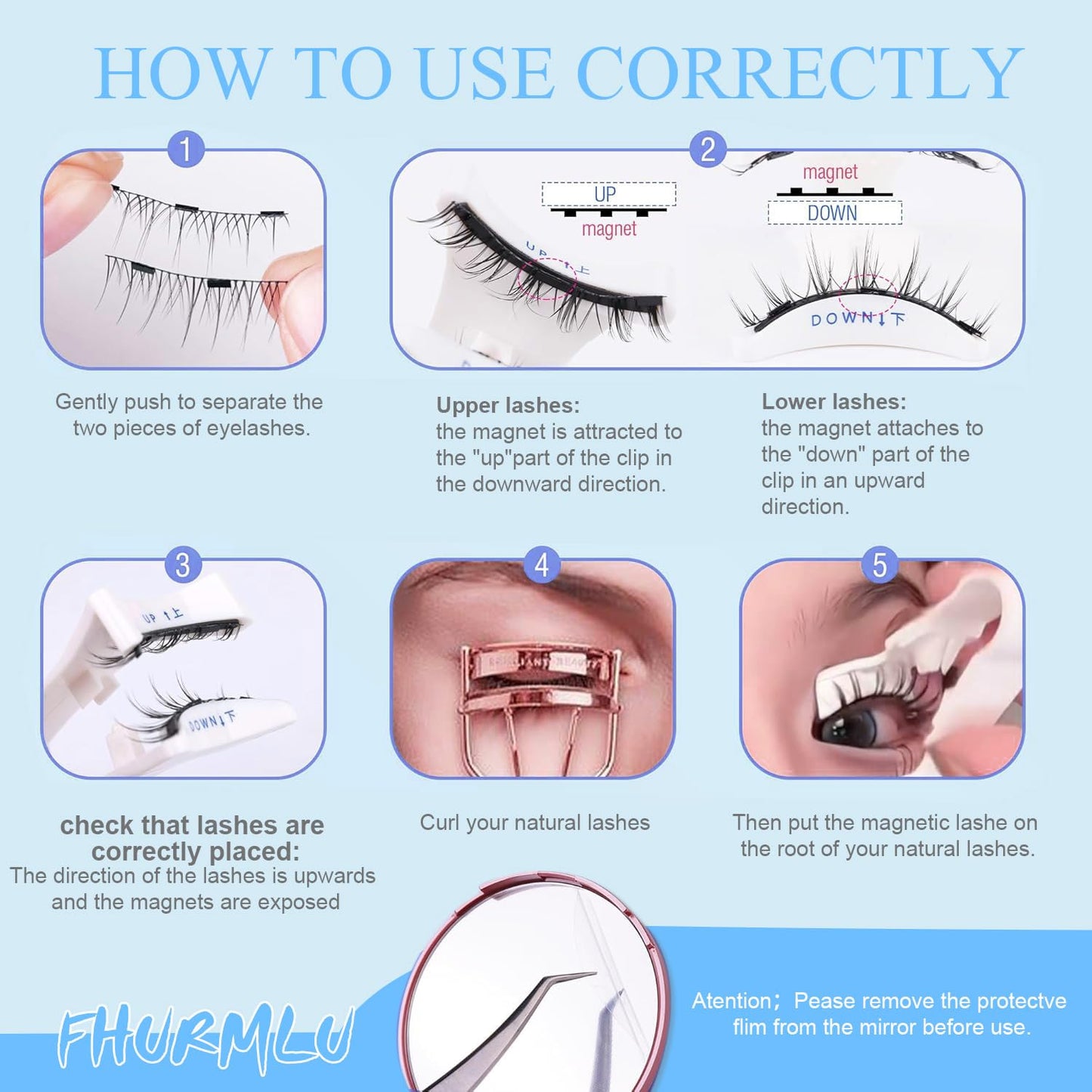 Ealra Craft Magnetic Eyelashes with Applicator,Reusable Magnetic Eyelashes Natural Look,Easy to Wear and Remove Soft Lashes kit for Women(Natural+Fuller)