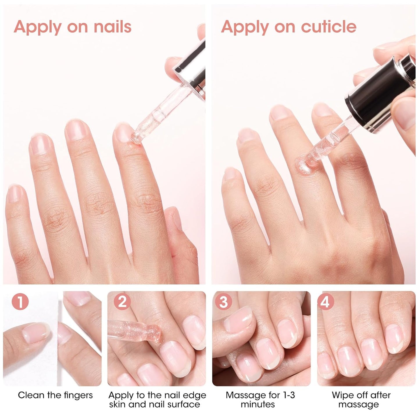 Gellen Nail Cuticle Oil for Growth and Strength, Vitamin E Fingernail Nourishing Oil for Hydrating, Moisturizing, Strengthening, Repairing, Nail and Skin Care Product for Men Women, Jasmine Scent