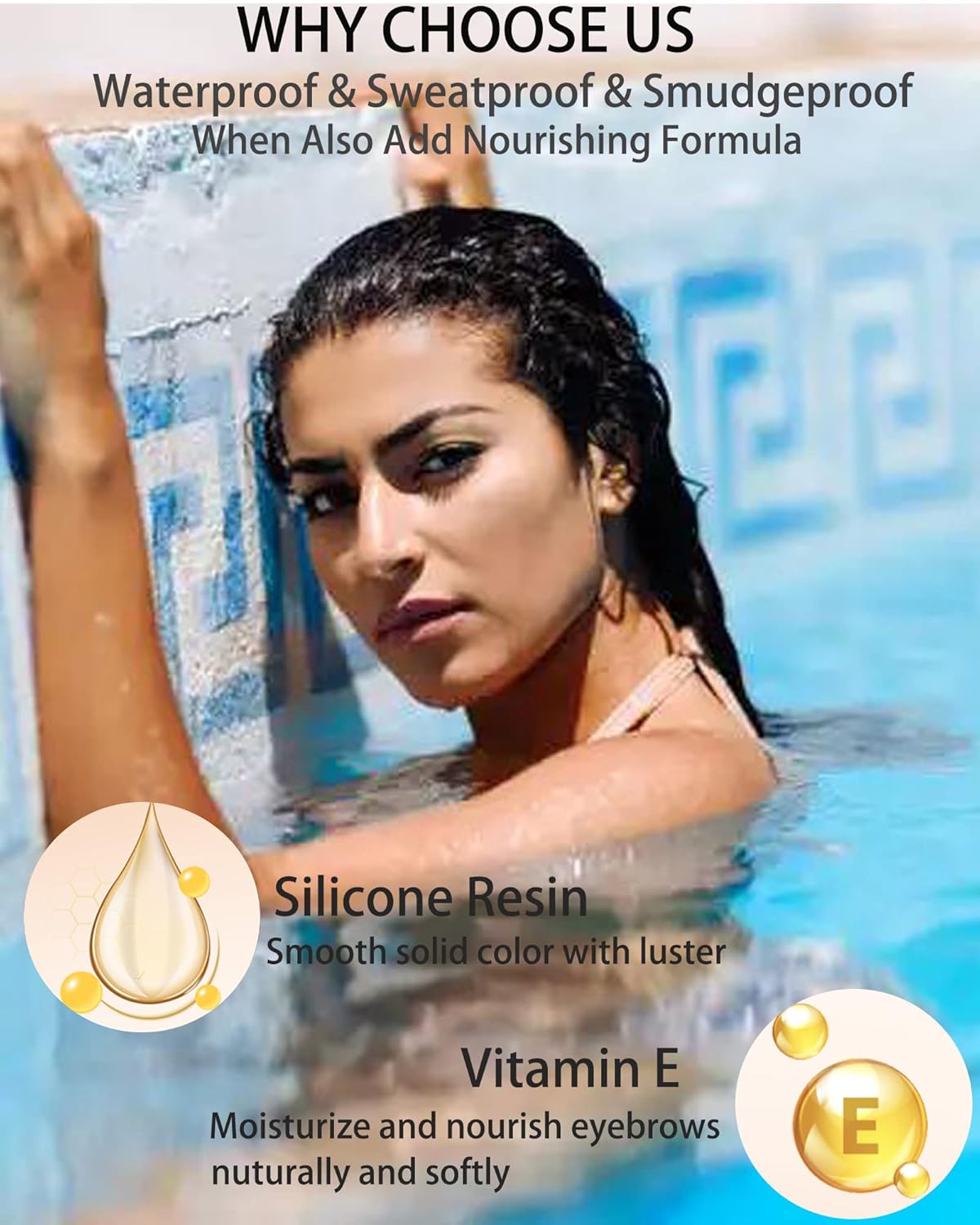 Waterproof Tinted Brow Gel- Long Lasting SmudgeProof Liquid Eyebrow Makeup, Eyebrow Mascara Tinted Brow Glue, Eye Brow Filler, Volumizing Enhance Brow Mascara,With Brow Razor,Gift for Women- 03Brown