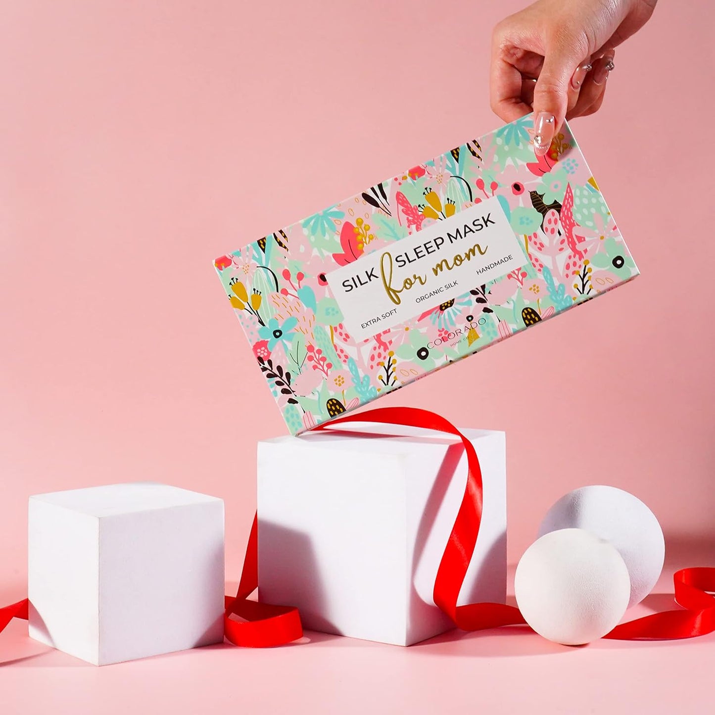 Silk Sleep Mask - Mothers Day Gift for Mom - Unique and Thoughtful Mom Gift - Perfect for Moms First Mothers Day and Women You Love, Mom from Daughters by Colorado Home Co.