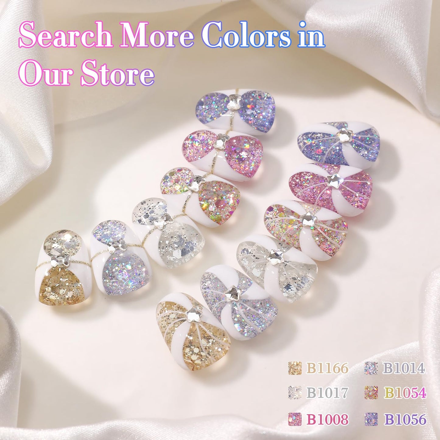 Double Rhythm 0.5Oz Glitter Gel Polish Shimmer Reflective Color for Nail Art Salon DIY Soak Off 15ml Nail Lamp Gel Polish at Home (Pastel Blue-B1014)