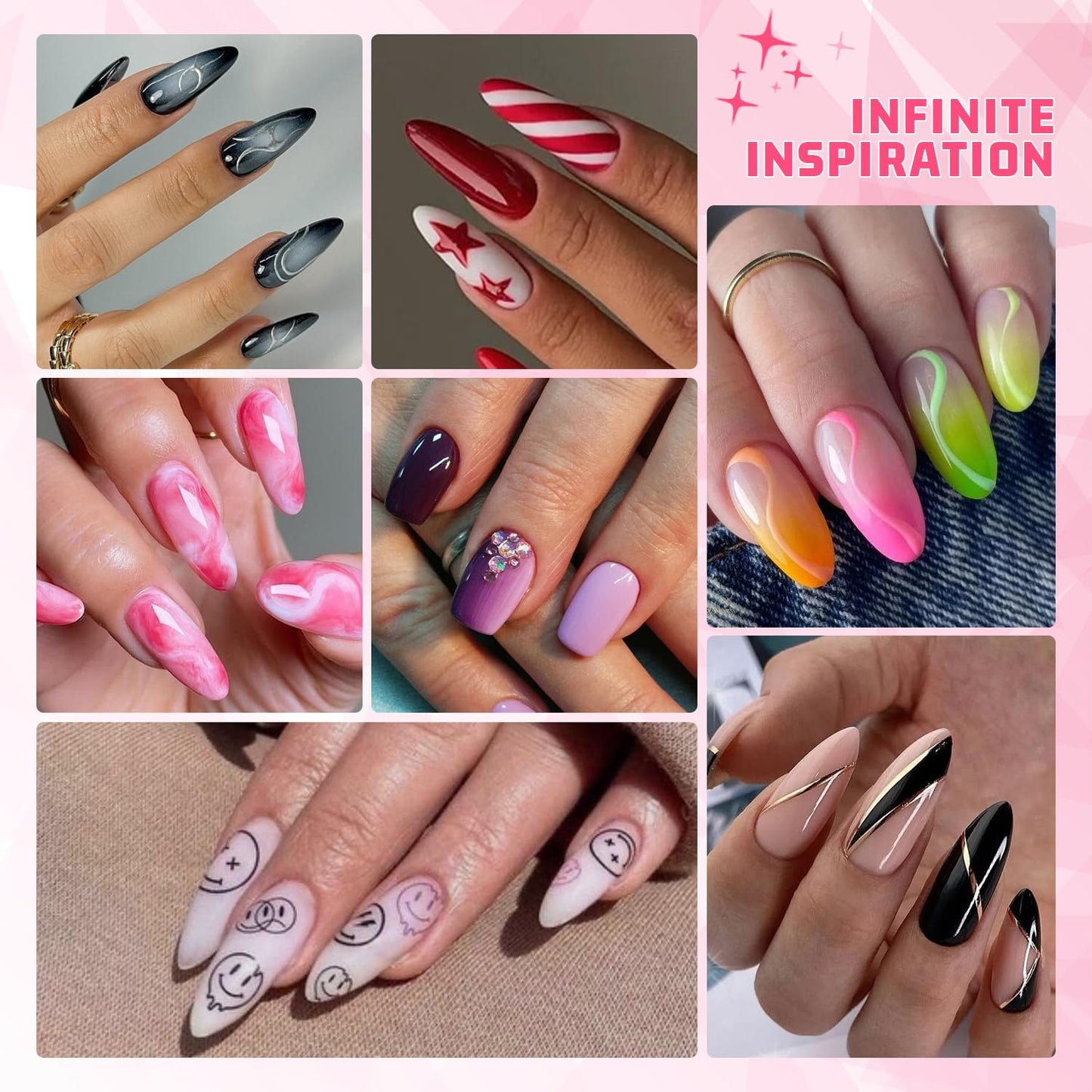 Sponge Pat Paint Nail Gel, Ombre Nails Gradient Gel Nail Blush Blooming Aura Nails Drawing Stripper Floral Painting DIY Nail Art, No Wipe, UV/LED Curing (12 Colors H)