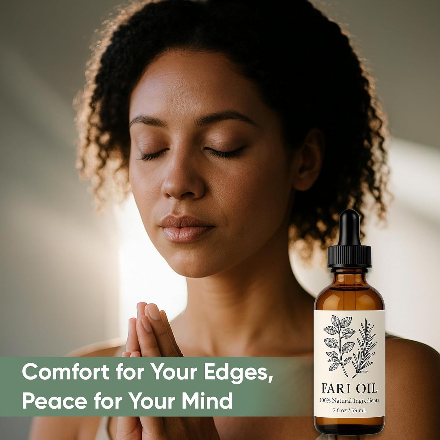 Fari Oil Hair Growth Oil, Holistic Hair Oil with Herbal Infusion, Botanical Scalp Oils for Dry Scalp & Edges, All Hair Types