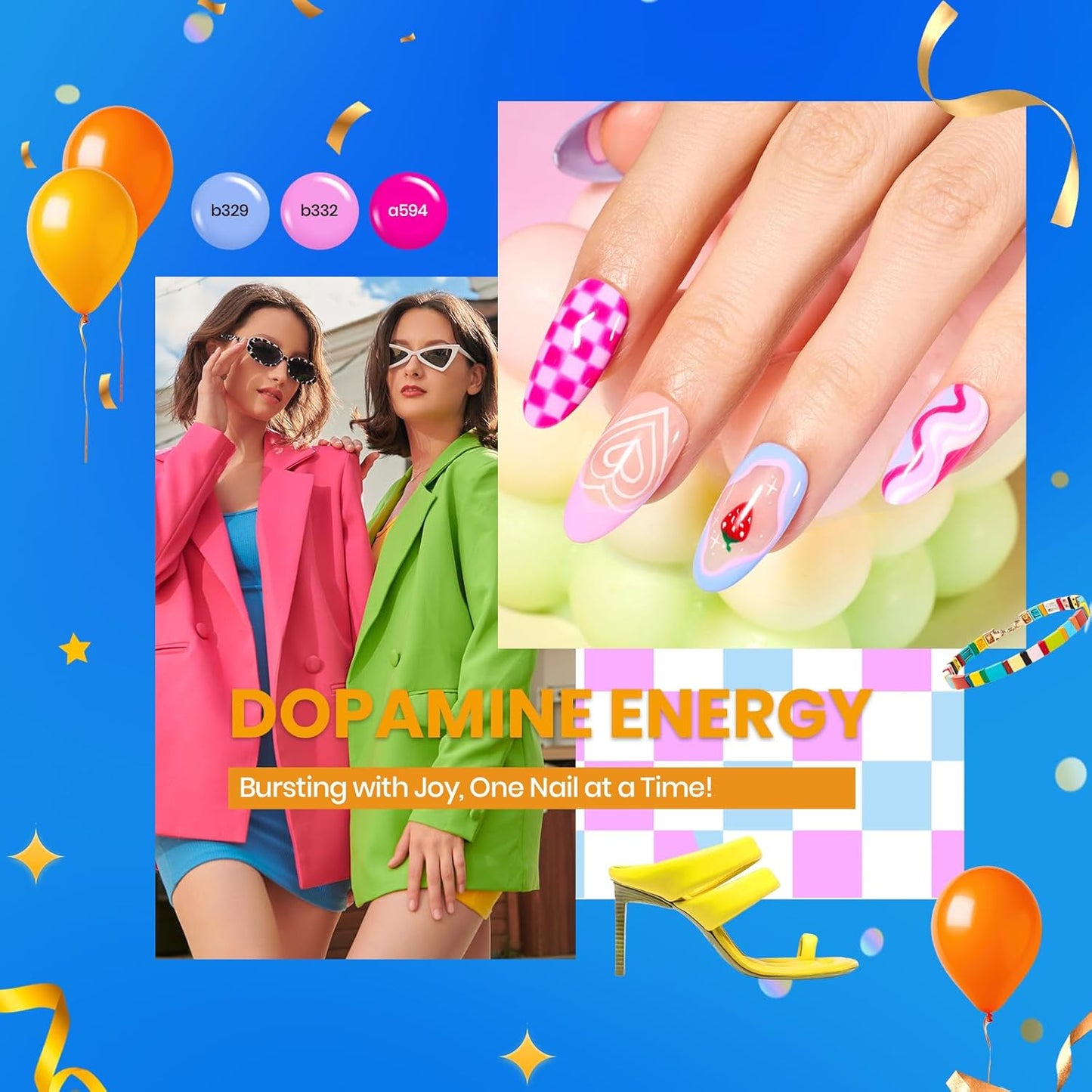 Beetles Gel Nail Polish Set 60 Colors Fall Uv Gel Polish Kit Jelly Brown Glitter Nude Pink White Red Blue Green Color Nail Polish Base &Glossy Matte Top Coat Gift for Her Women