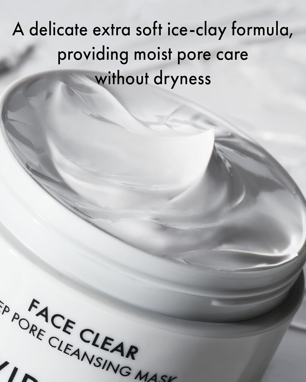 VIDIVICI Korean Deep Pore-Cleansing Clay Mask – Gently Exfoliates & Soothes Oily, Sensitive Skin – Mud Wash-Off Formula for Sebum Control, Cooling Hydration & Pore Tightening – 3.38oz