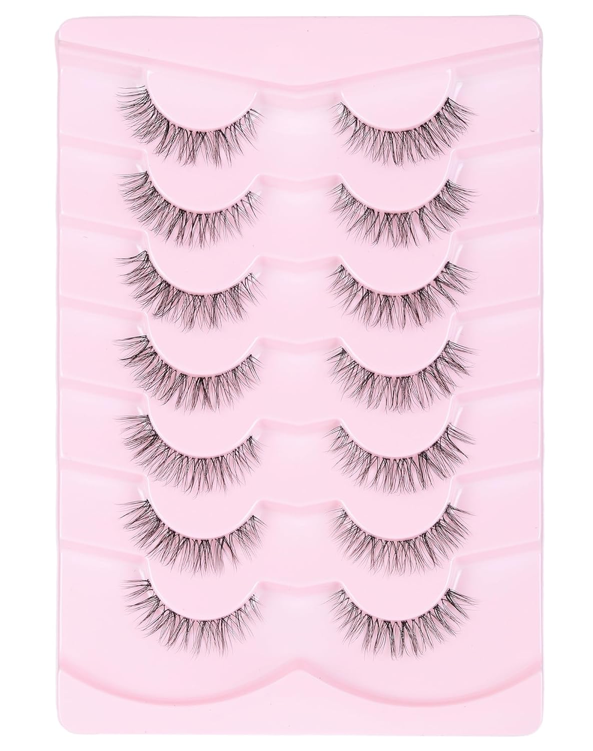 Natural Lashes Cat Eye False Eyelashes Wispy Eye Lashes Wispies Eyelashes C Curl Fake Eyelashes Natural Look Clear Band Lashes