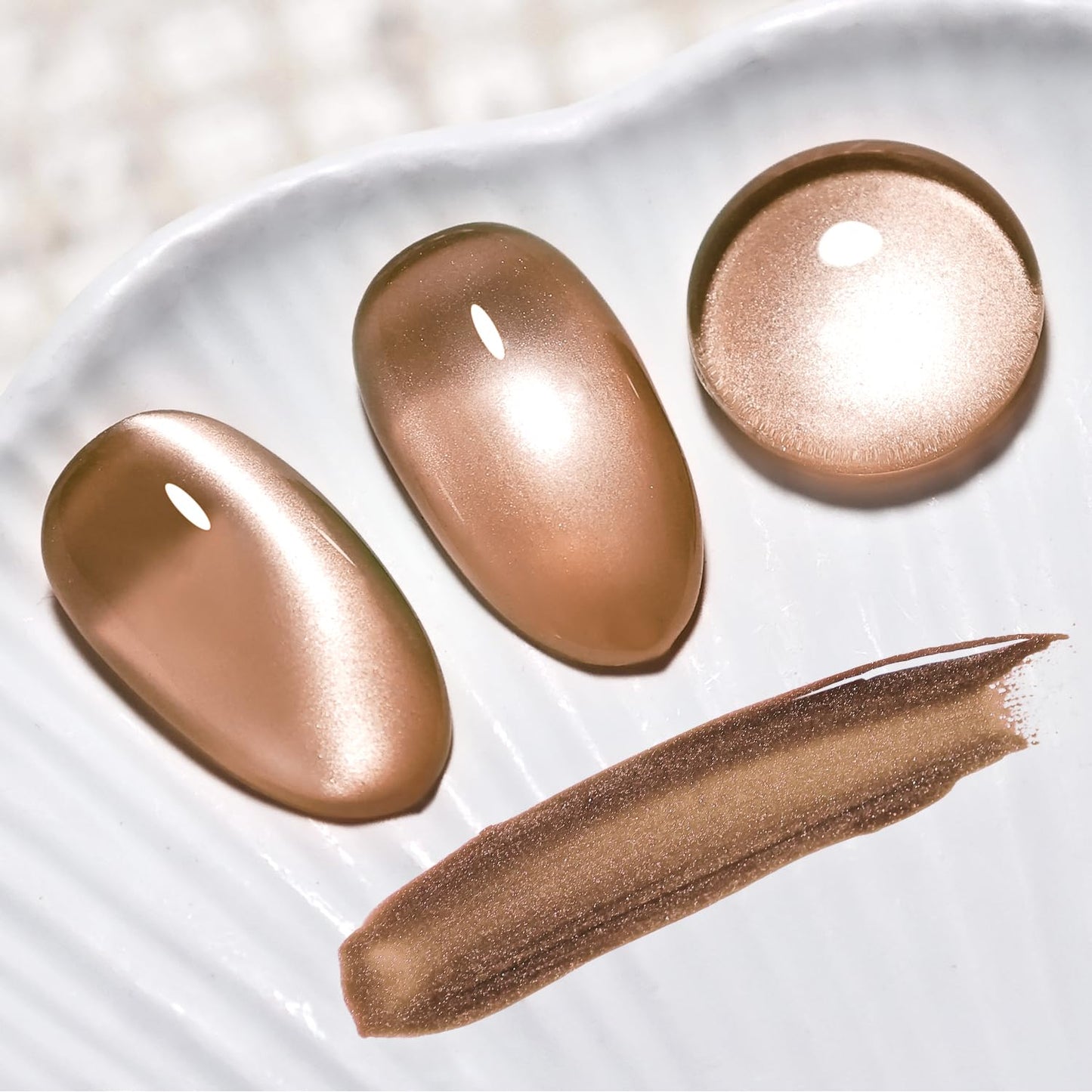 JODSONE Cat Eye Gel Nail Polish Brownish Color for Holographic Glitter Cat Eye with Magnet at Home DIY Design Need U V Curing