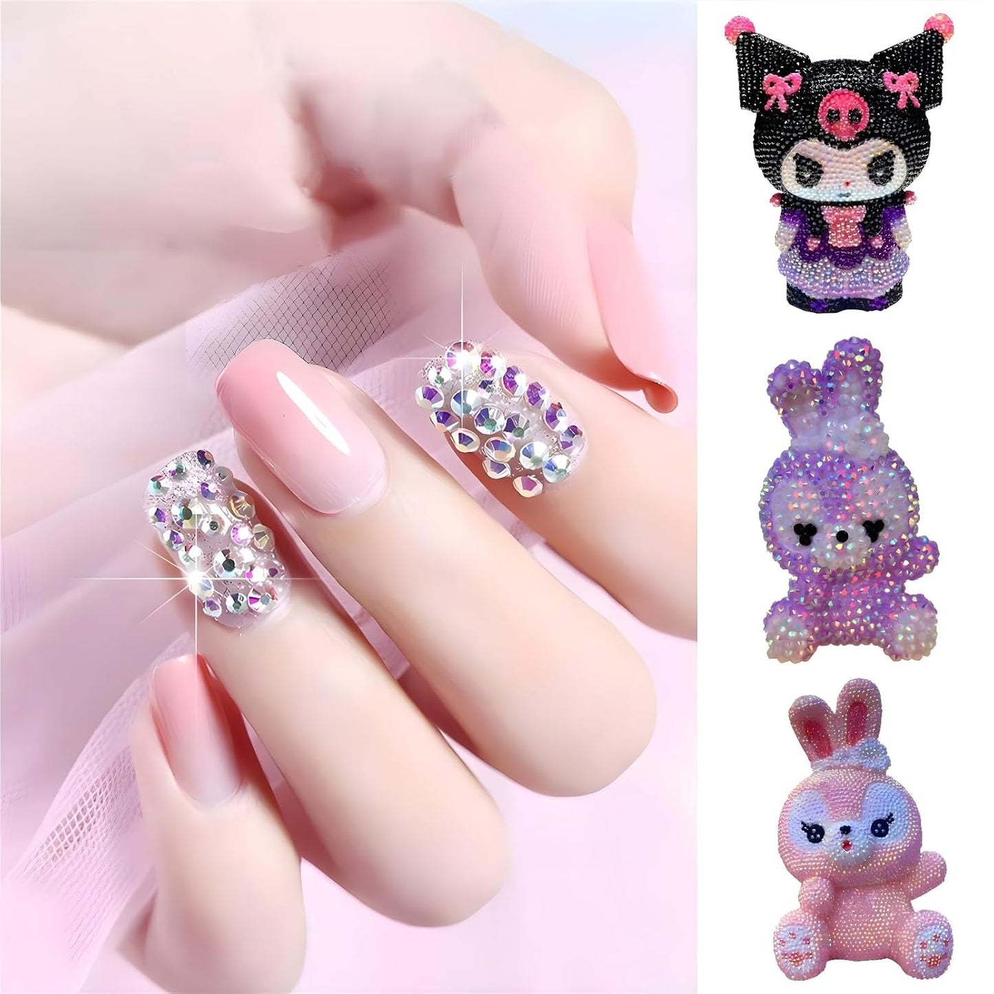 Flatback Rhinestones Round Gems for Nails Art and Crafts 620Pcs SS30 6mm Glitter Crystals Stone DIY Bags Clothes Shoes (Purple)