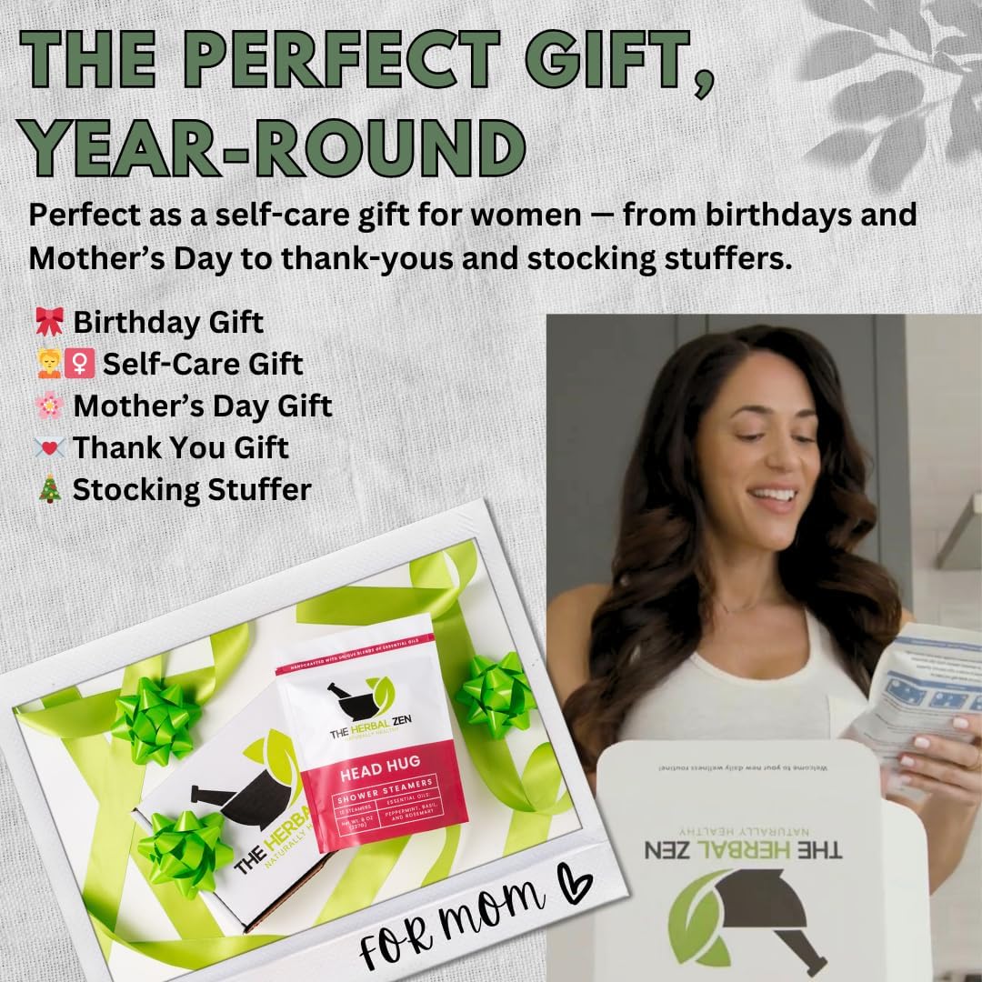 Head Hug Shower Steamers Aromatherapy for Soothing Relief, Bath Gift for Women, Mothers Day, Shower Steamers for Women and Men, Shower Bombs Made in The USA, Shower Tablets with Essential Oils