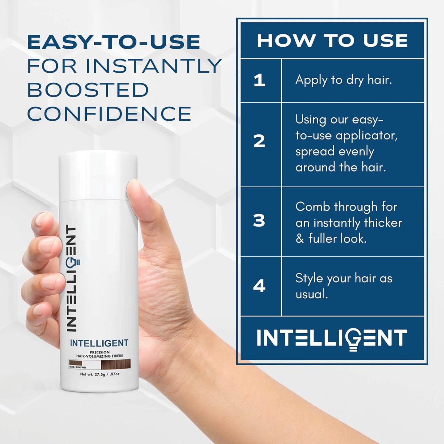 Intelligent Precision Hair-Volumizing Fibers (Medium Blonde) | Undetectably Fill in Thinning Hair | 6 Shades Designed For Men or Women | 27.5g