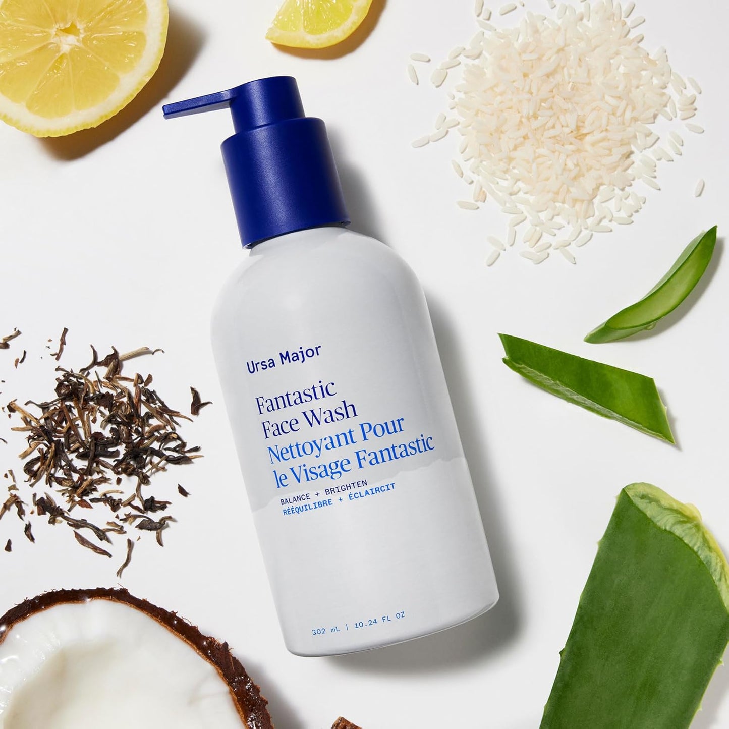 Ursa Major Fantastic Face Wash | Natural, Vegan & Cruelty Free | Daily Foaming Facial Cleanser for Men & Women | 10.24 oz