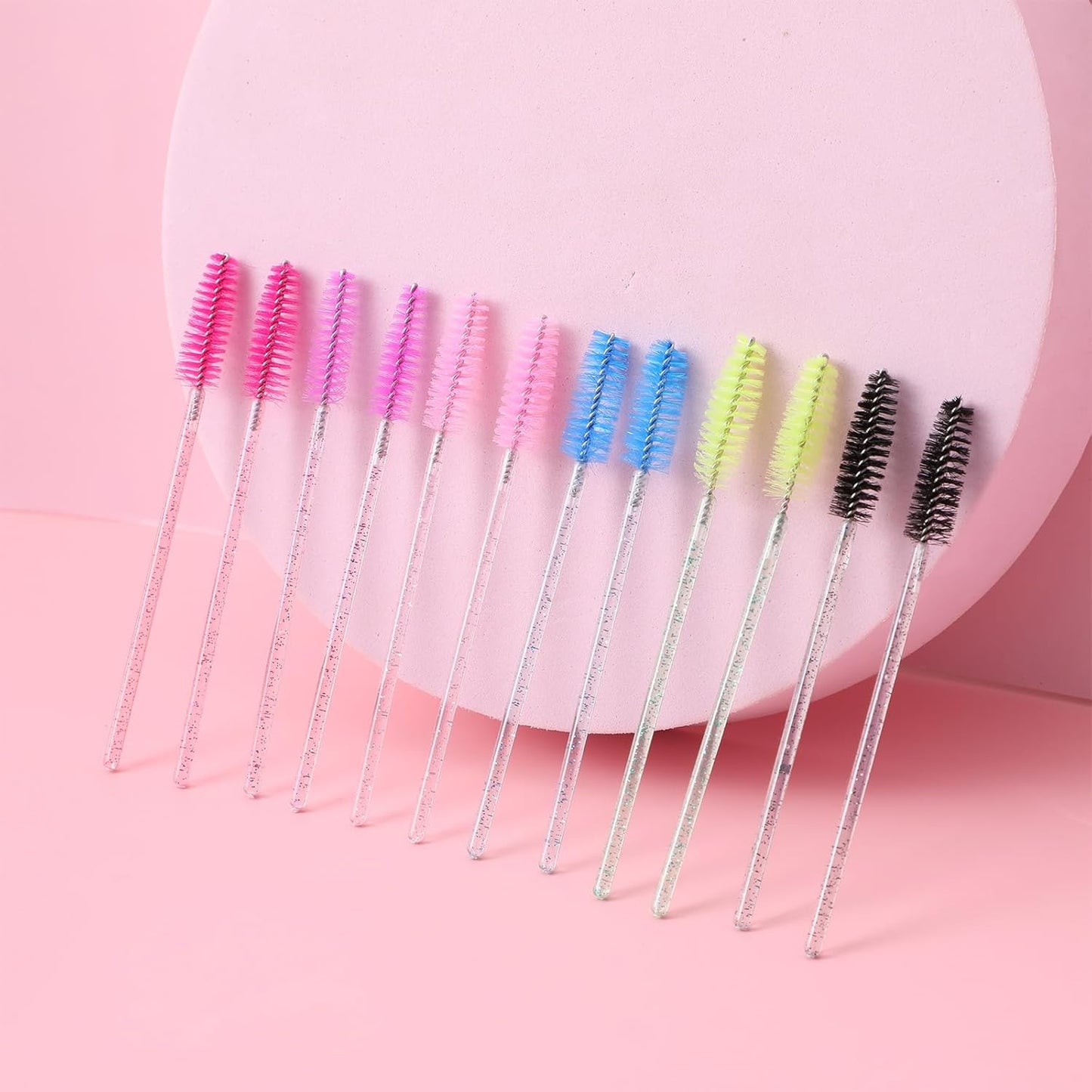 1200 Pcs Disposable Mascara Wands Crystal Eyelash Spoolies Eye brow Brush for Eye Lash Extension Colorful Eyebrow brush disposable eyelash wands Makeup brushes
