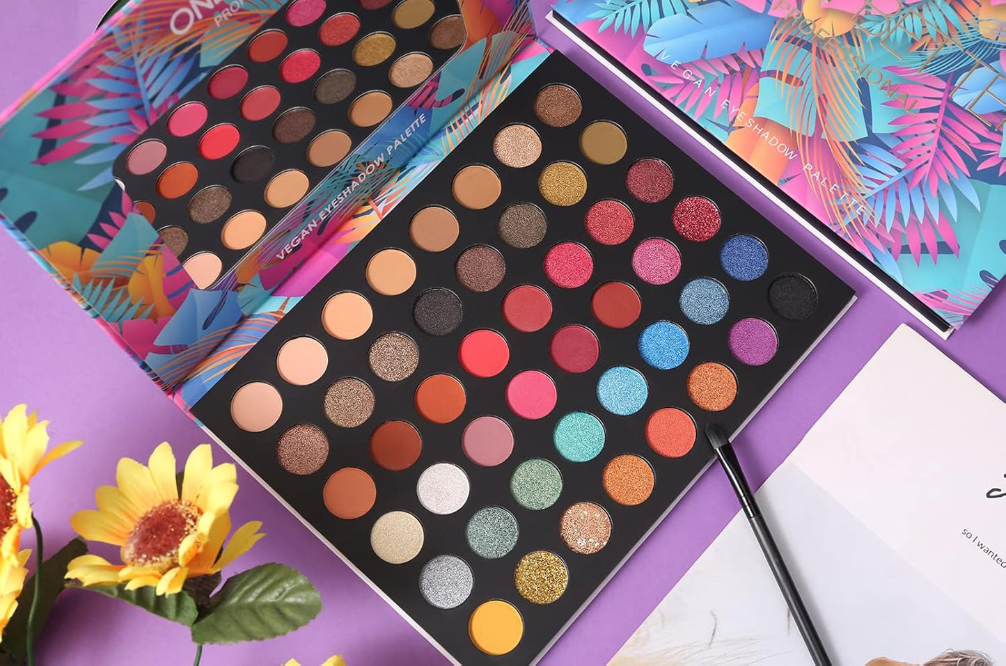 Eyeshadow Palette Glitter 48 Colors Bright Colorful Shimmer Eye Shadow Makeup Palette High Pigmented Metallic Color Eye Shadow Powder Easy To Blend Rainbow Sparkle Glitter Eyeshadow Pallet