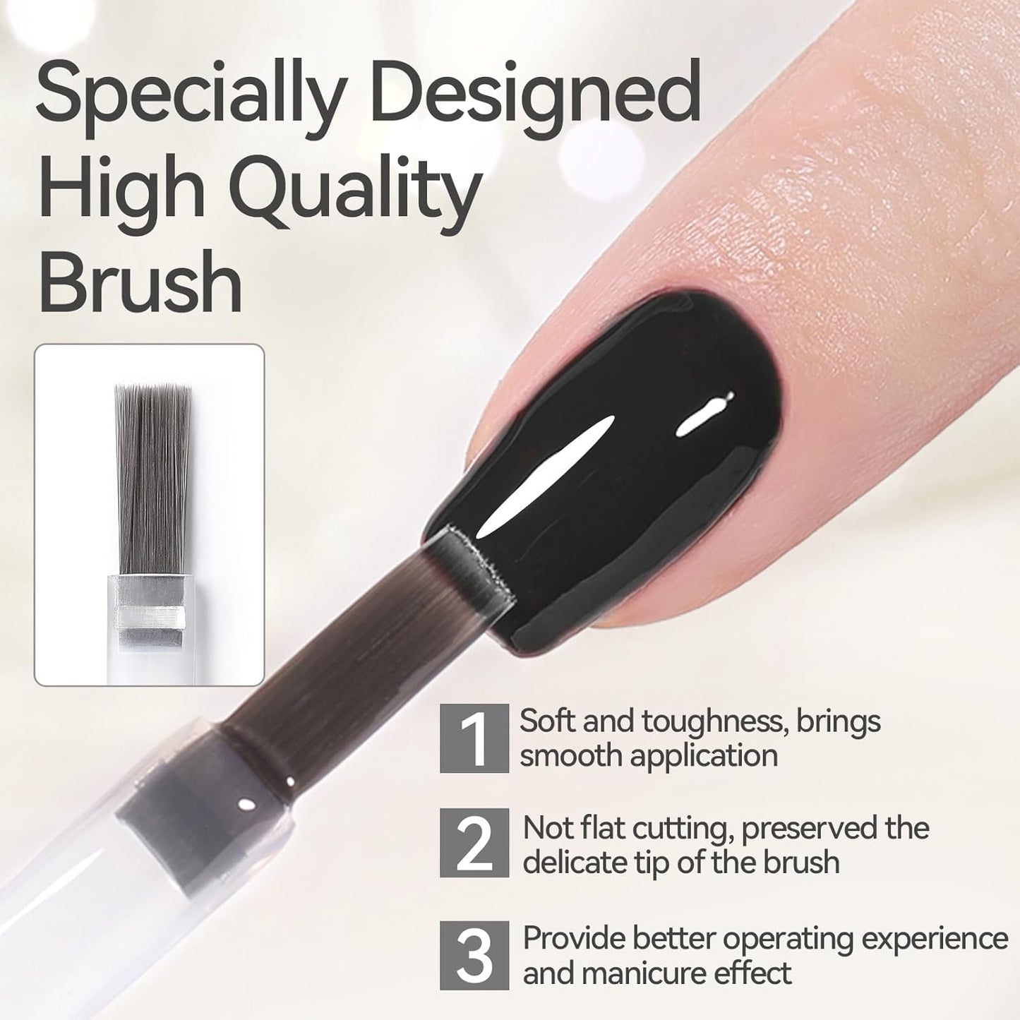 Born Pretty Gel Nail Polish No Wipe Top Coat-15ml Clear Nail Polish Shiny Long Lasting Top Gel for Clear Nail Gel and Acrylic Nails, for Home DIY and Nail Salon