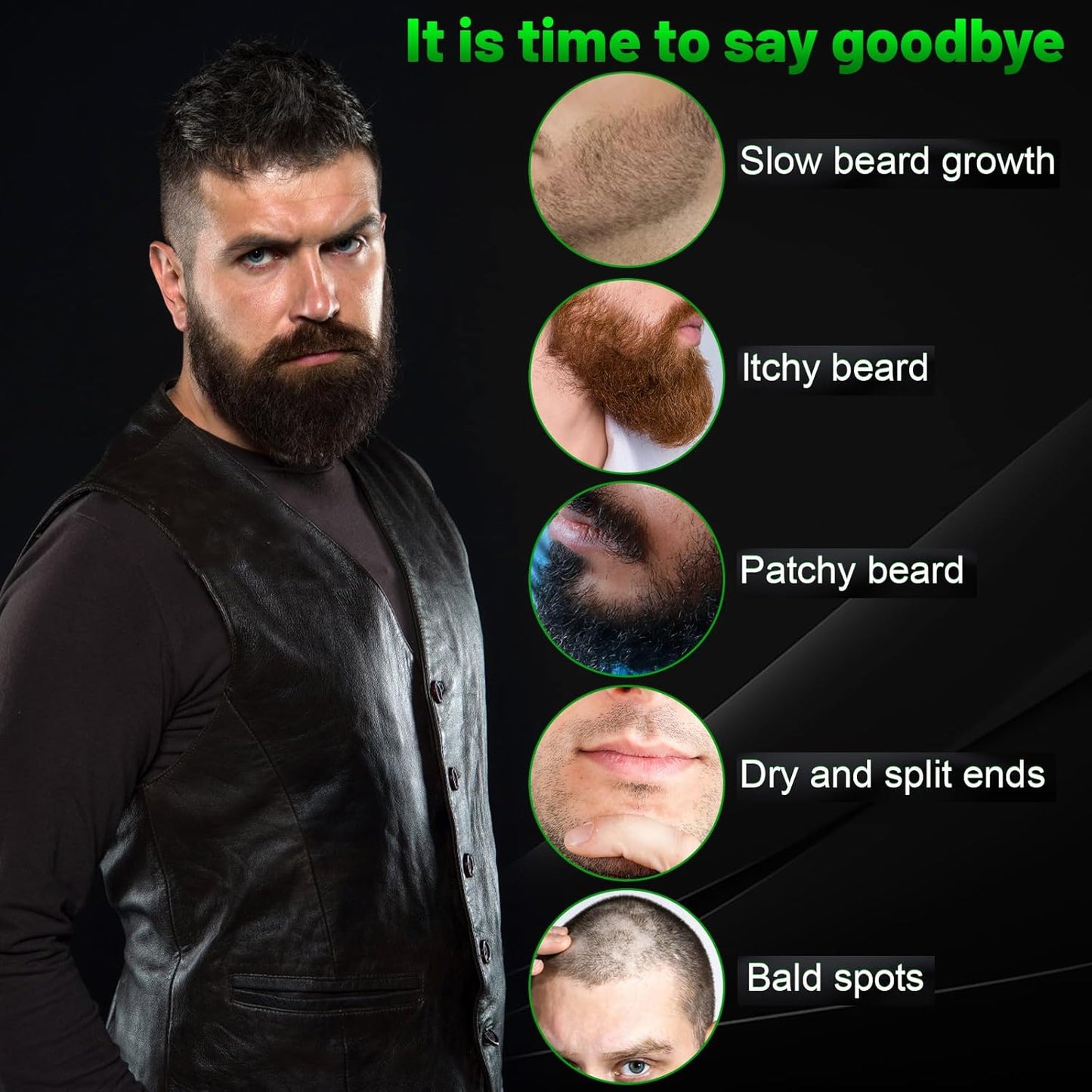 Beard Oil,Maximun Thickening Biotin, with Castor Oil and Argan & Jojoba Oils, Promotes Beard Growth, Styles, Strengthens & Softens Beards & Mustaches,1 Ounce*2(2 Pack)