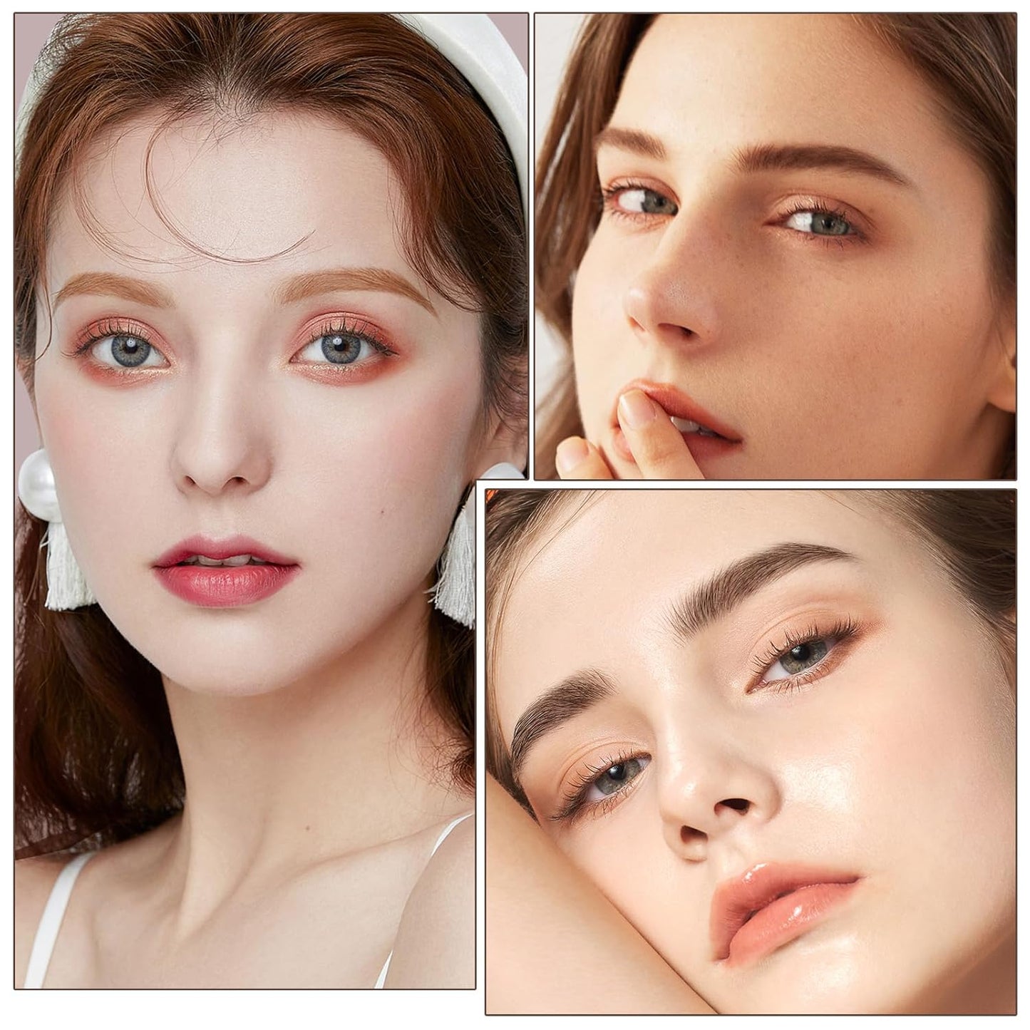 3 Colors Eyebrow Makeup Kit, Professional Brow Contour Palette, Waterproof Long-lasting Eyebrow Filler Powder with Mirror & Brow Brush