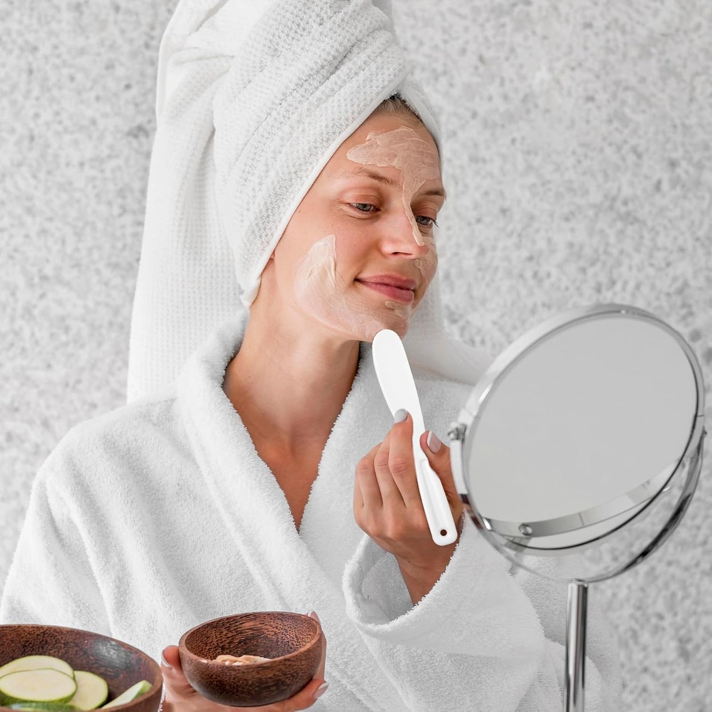 Silicone Face Mask Applicator Tool, 5Pcs Reusable Makeup Spatula,Mask Spatula, Small Plastic Skin Care Spatulas Cream & Lotion Spatulas Tools for DIY Skincare