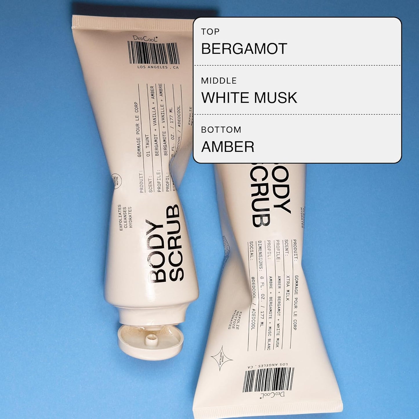 Dedcool Body Scrub Xtra Milk – Gentle Exfoliating Formula with Rice Powder, Kakadu Plum & Coconut Oil, Regular/Full Size