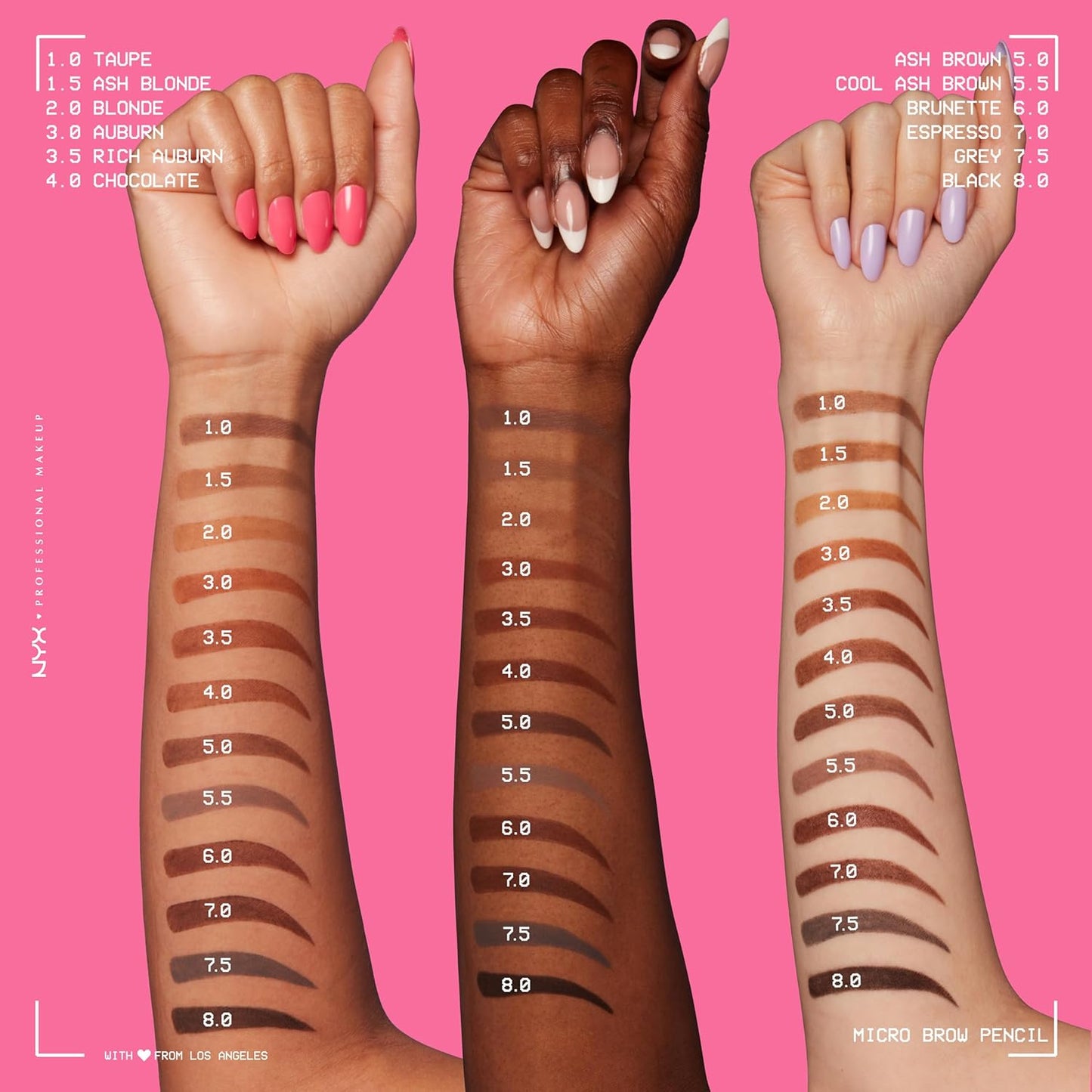 NYX PROFESSIONAL MAKEUP Micro Brow Pencil, Precise Eyebrow Pencil - Grey