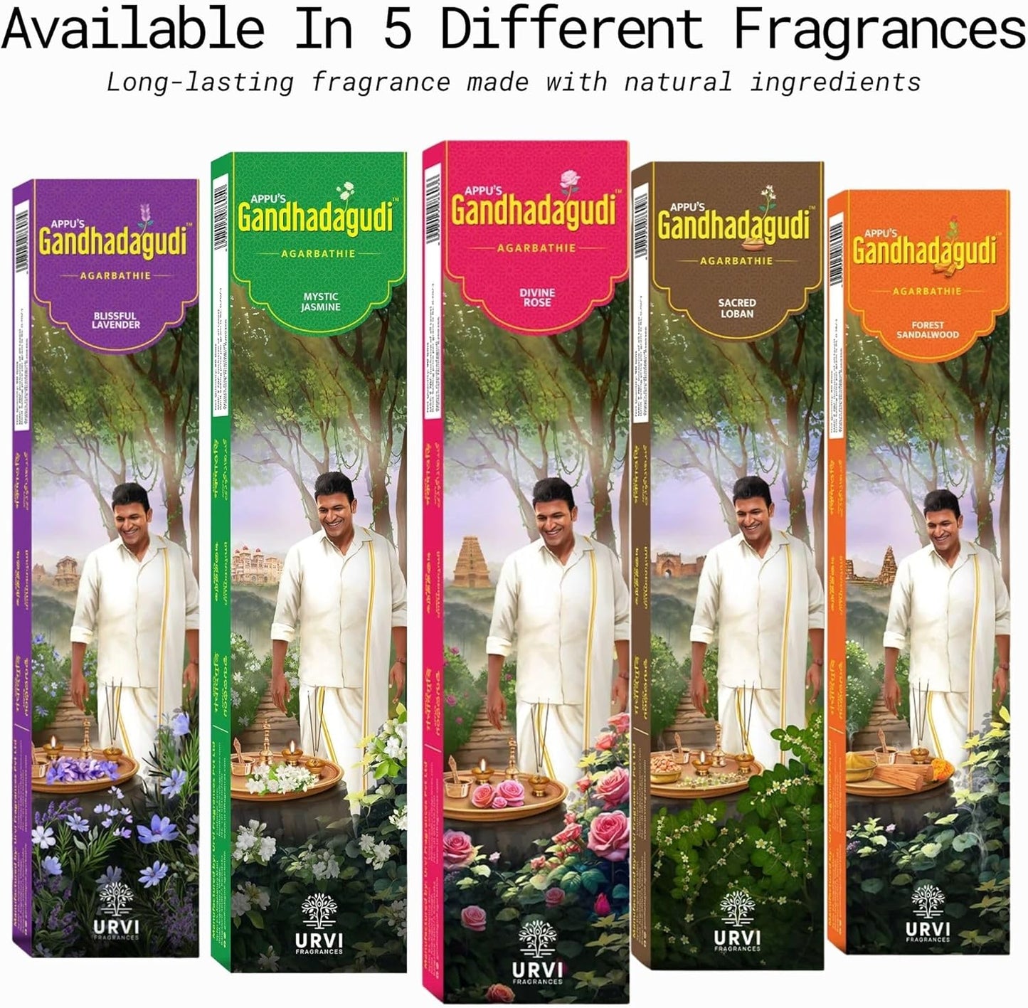 APPU'S Gandhadagudi Blissful Lavender Incense Sticks – 100g | Handmade, Toxin-Free, Long-Lasting Fragrance | Natural Resin Aroma for Meditation, Yoga & Home Use