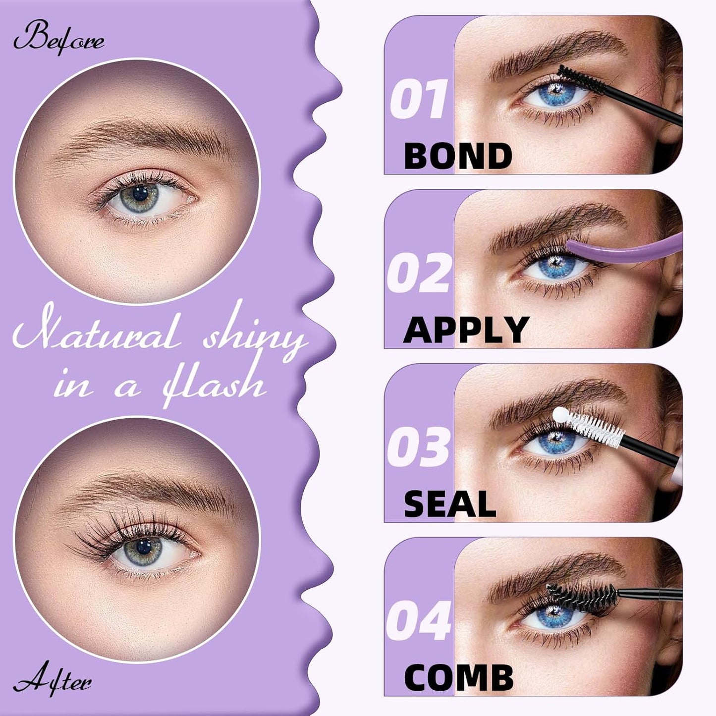 B&Qaugen Lash Clusters Kit Natural Lash Extension Kit for Beginners Z16 156 PCS Wispy Eyelash Extension Kit 8-18 Mixed Cluster Eyelash Extensions Kit D Curl Diy Lash Extension Kit at Home(kit,Z16)