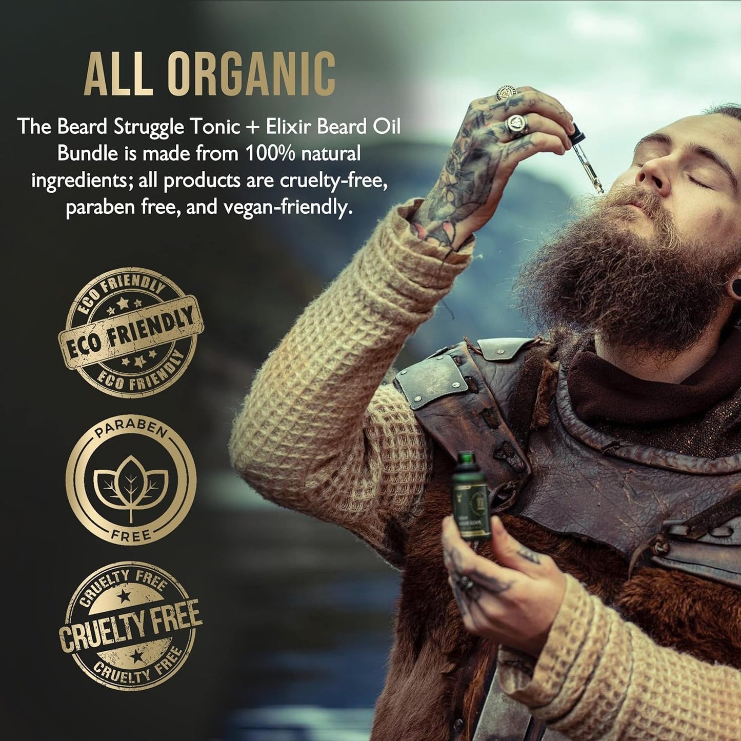 Beard Oil for Men by Beard Struggle - Day Liquid Tonic Beard Growth Oil - Moisture & Soften Your Beard - Platinum Collection, Loki Unscented (1 Fl oz)