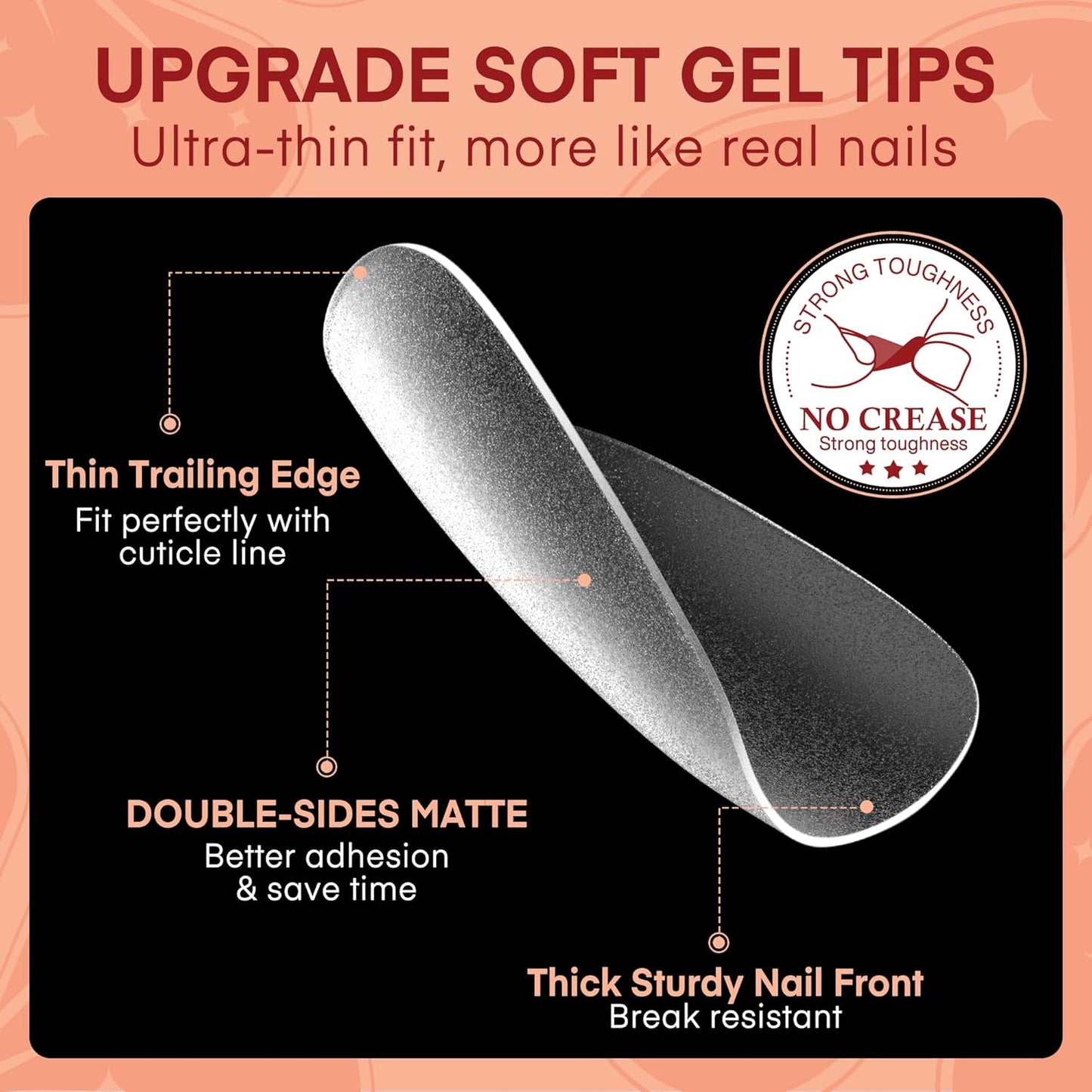 Square Toe Nail Tips 360Pcs Full Cover Big Wide Toe Nails Tips Matte Fake Toe Nail 15Sizes Soft Gel Pre-shape Clear Gel Toe Nail Press ons For Nail Extensions Home DIY Salon