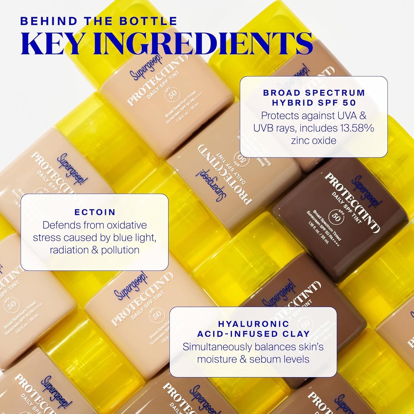 Supergoop! Protec(tint) Daily Skin Tint SPF 50 - 46N - Light, Buildable Coverage for Immediately Smooth, Even-Looking Skin - Natural Finish