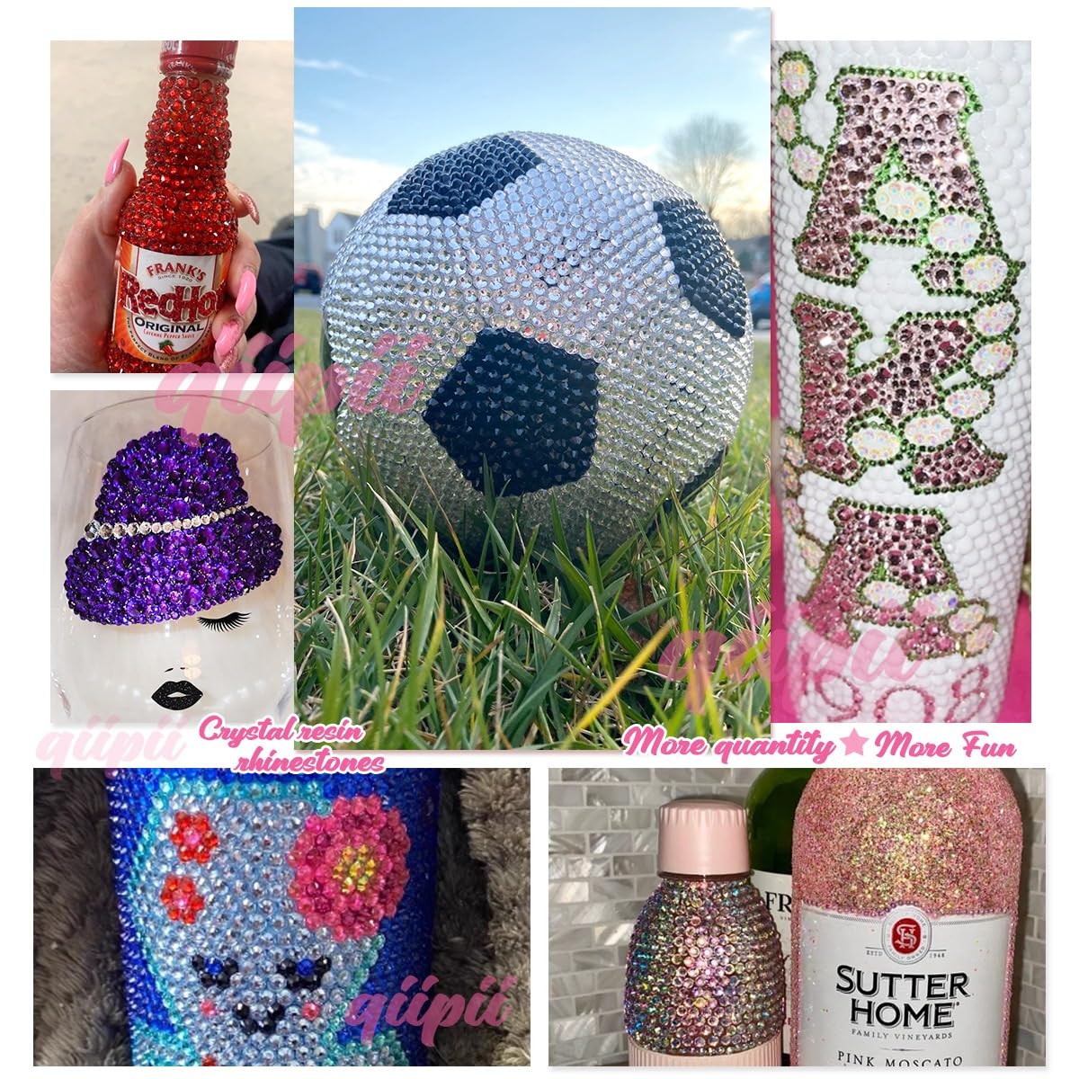 Pink AB Resin Rhinestones for Crafting 3mm 4mm 5mm Flatback Stones SS10 SS16 SS20 Non-Hotfix Diamonds Crystals Gems Charms for Nails Face Eyes Makeup Body Tumblers Bottles Crafts Decor Shoes