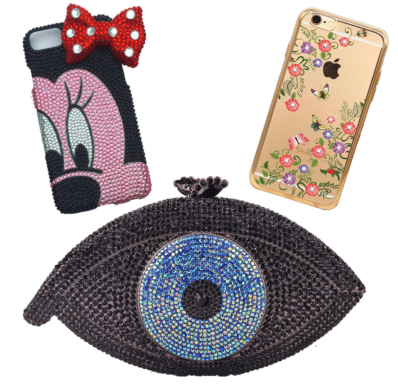 3000 Pieces SS6 2mm Flatback Rhinestones Clear Glass Round Gems Crystals for Nail Art DIY Crafts Clothes Shoes Bags (Light Rose Red)