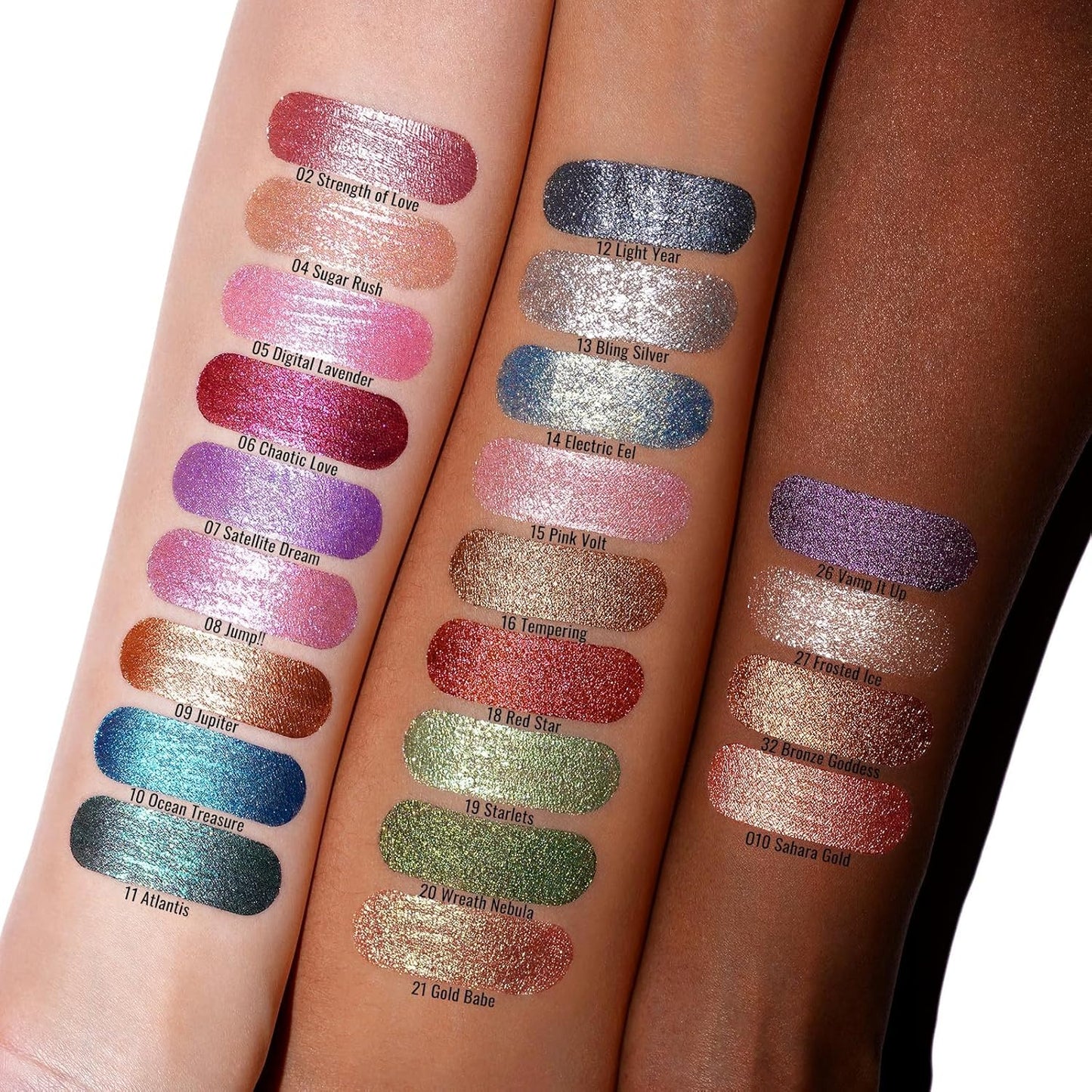 Oulac Eyeshadow Liquid Eyeshadow Multi-Usage Liquid Glitter Eyeshadow&Eyeliner Highly Pigmented, One-Swipe Coverage Long Lasting with No Creasing Formula Vegan&Cruelty-Free