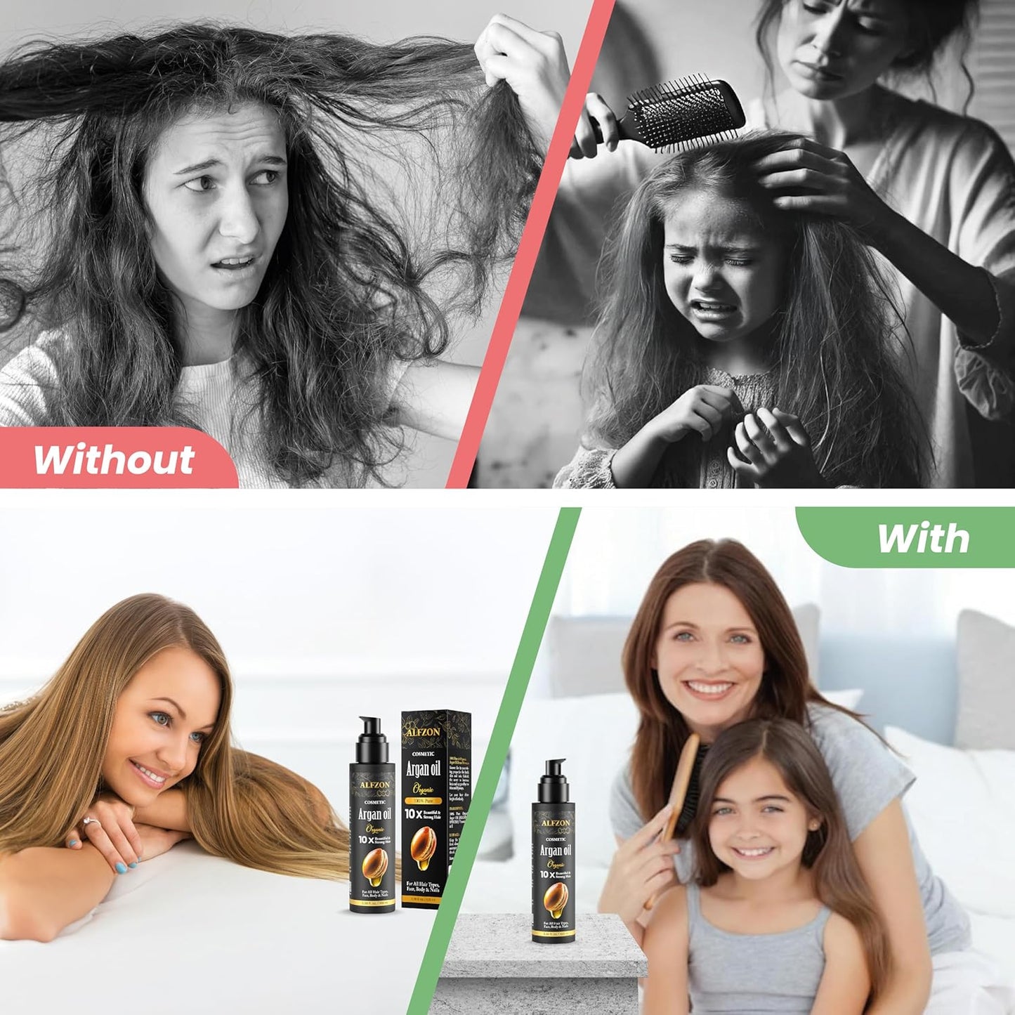 ๐๐๐๐ฉ๐๐ Moroccan Argan Oil 100% Pure USDA Organic Hair Treatment, Cold Pressed For Dry, Damaged, Curly & Frizzy Hair, Skin, Face, Body & Beard Natural Anti Aging for Women & Men, Large 3.38 oz