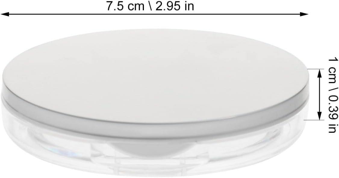 Beaupretty Powder Compact Container Plastic Empty Makeup Loose Powder Case with Puff and Elasticated Net Sifter Vintage Mirror, 2PCS