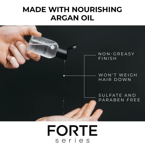 Alex Costa Hydrating Argan Oil Daily Hair Serum by Forte Series Sulfate Free Argan Hair Oil for Men Hair Serum for Dry Damaged Hair, for Styling Hair (75 ml / 2.5 oz)