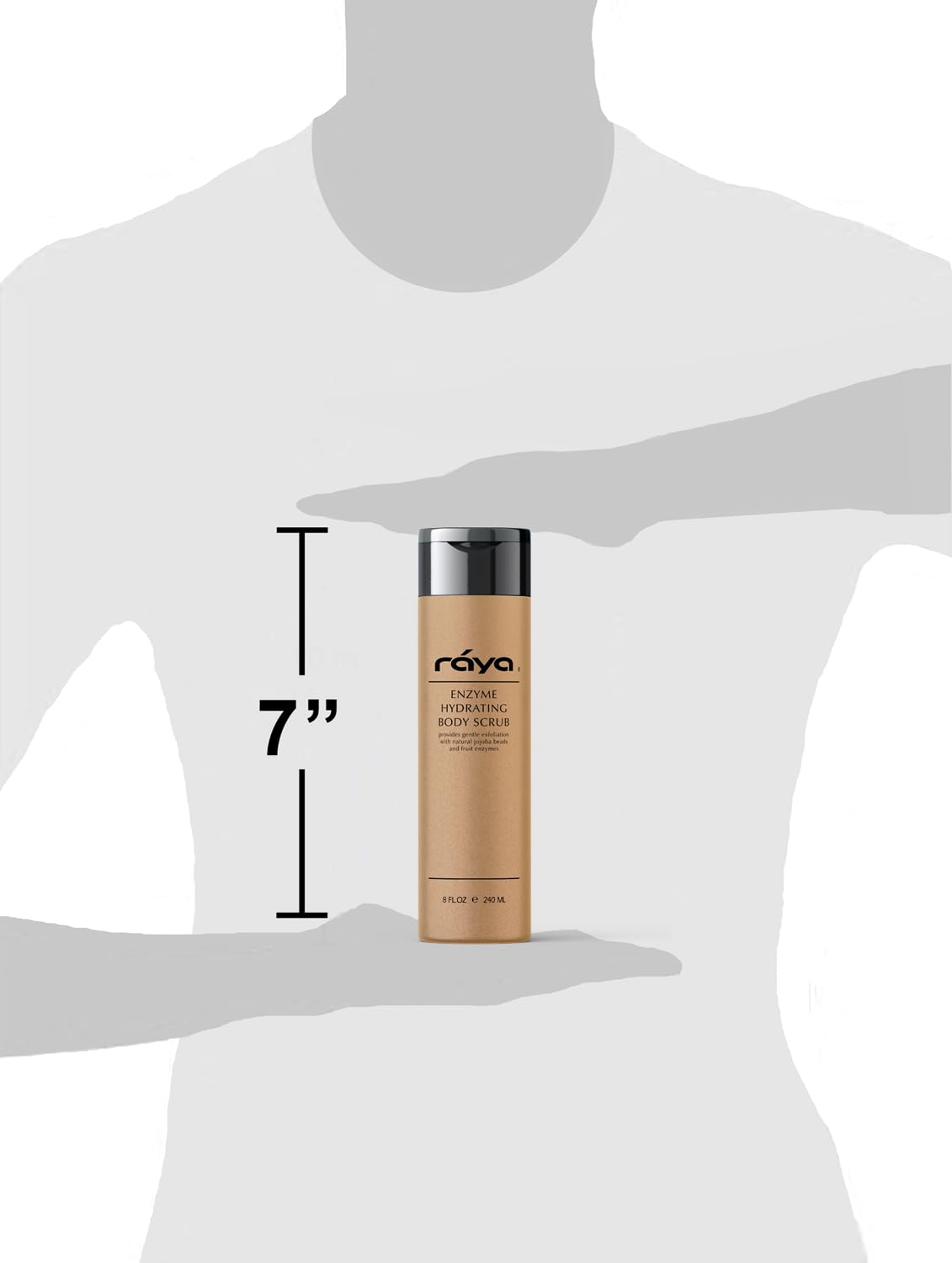 RAYA Enzyme Hydrating Body Scrub 8 oz Pineapple Scent (S-104) | Gentle and Exfoliating Body Scrub | Made with Seaweed, Jojoba Beads, and Fruit Enzymes