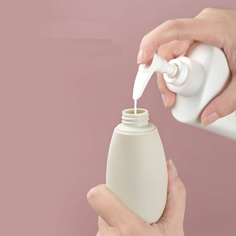 Travel Bottle, 3 Pcs Leak Proof Refillable Squeezable Containers Set(60 ml) with Label and Transparent Carry Bag for Liquid Shampoos, Soap and Toiletries. (Multicolor)