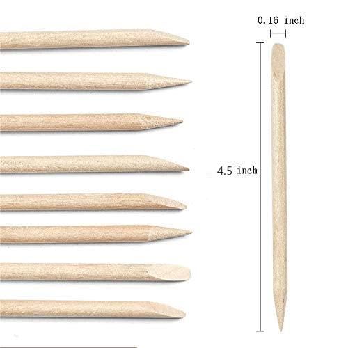 AMOSTBY Orange Sticks For Nails - 600PCS Wooden Cuticle Pusher Stick Cuticle Pusher,4.5 inch Nails Remover Tools for Manicure Pedicure