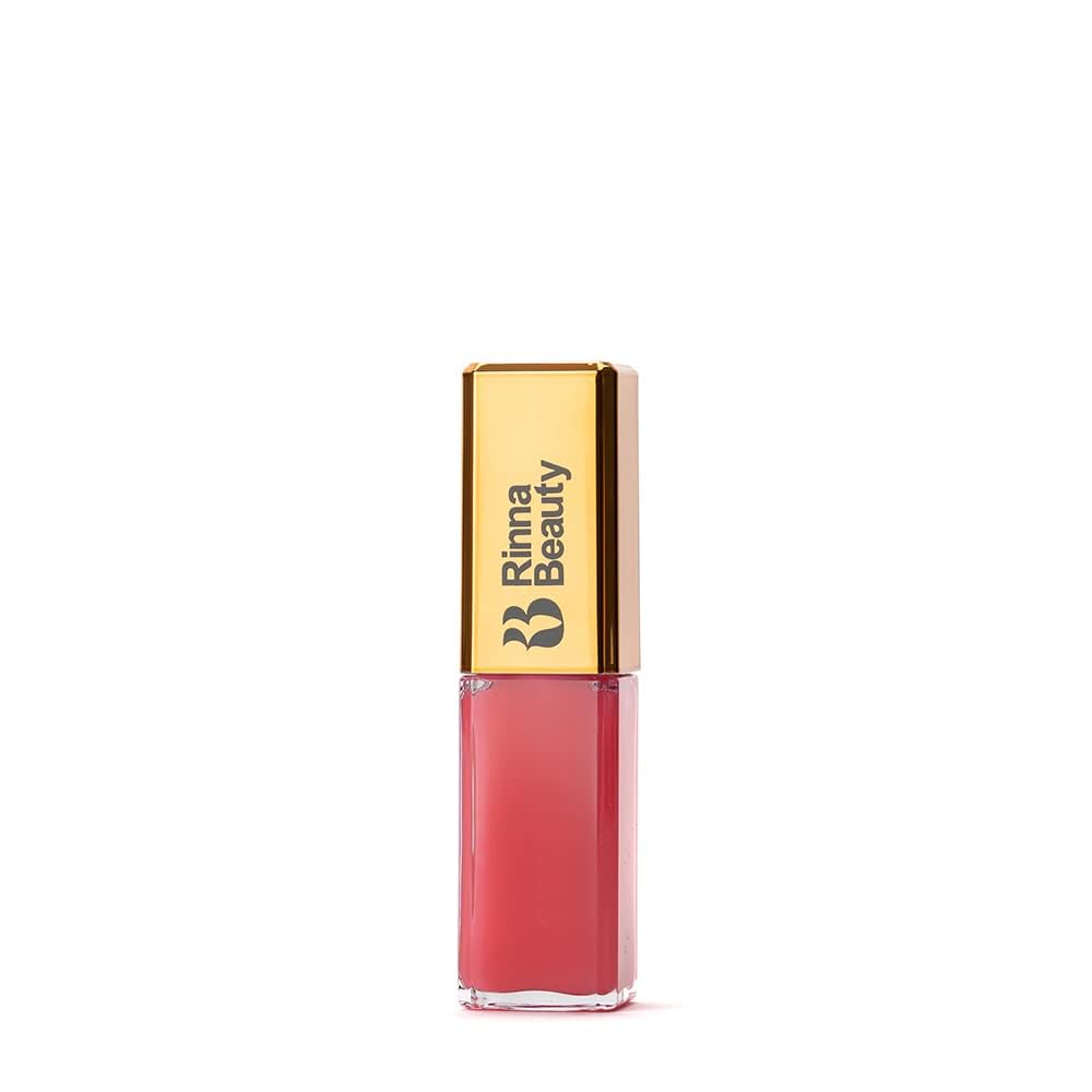 Rinna Beauty Larger Than Life Lip Plumping Oil - Bright Bombshell - Moisturizes & Hydrates Lips - Natural Plumping Over Time - Vegan, Cruelty-Free, & Paraben-Free 0.3 Fl Oz