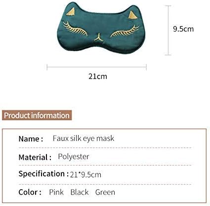 PERFECTSIGHT Cute Cat Sleep Eye Masks, Silk Sleep Eye Cover Lightweight Adjustable Eyeshade Mask Satin Night Eyeshade Cover for Women Men Sleep Travel Nap (Pink)