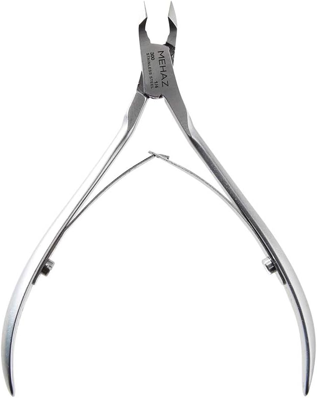 Mehaz Quick Trim Cuticle Nipper, 1/4" Jaw, Stainless Steel with Double Spring Lap Joint