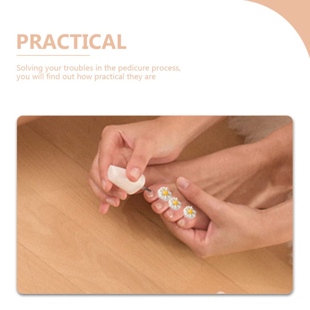 Beaupretty Toe Separator Bunion Corrector 8 Pieces Nail Polish Guards Nail Polish Protector Silicone Flower Shape Toe Spacers Divider Toe Spreader Pedicure Tools Toe Separator Bunion Corrector